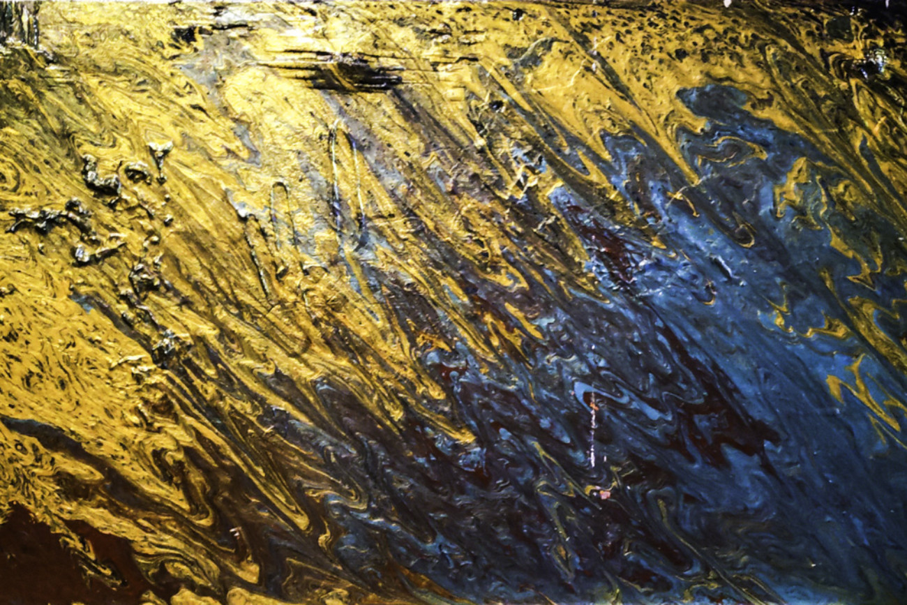 Gold Rain at Sea | 16x28 | Wood | Available