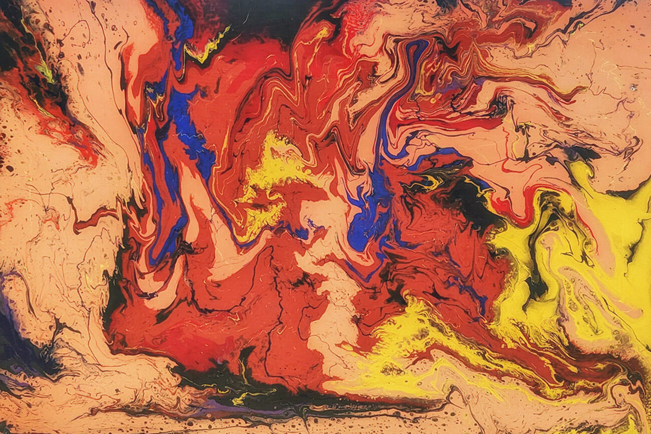 Fight of the Party's | inspired by Bitches Brew | 32x46 | Masonite 